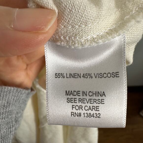 Modcloth Tan Linen Button Front Peplum Sleeveless Top - Picture 7 of 7